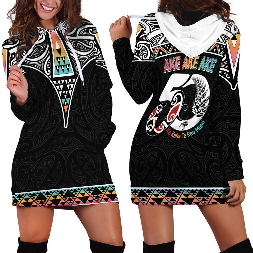 50 Years Kia Kaha Te Reo Maori Hoodie Dress Ake Ake Ake! - Polynesian Pride