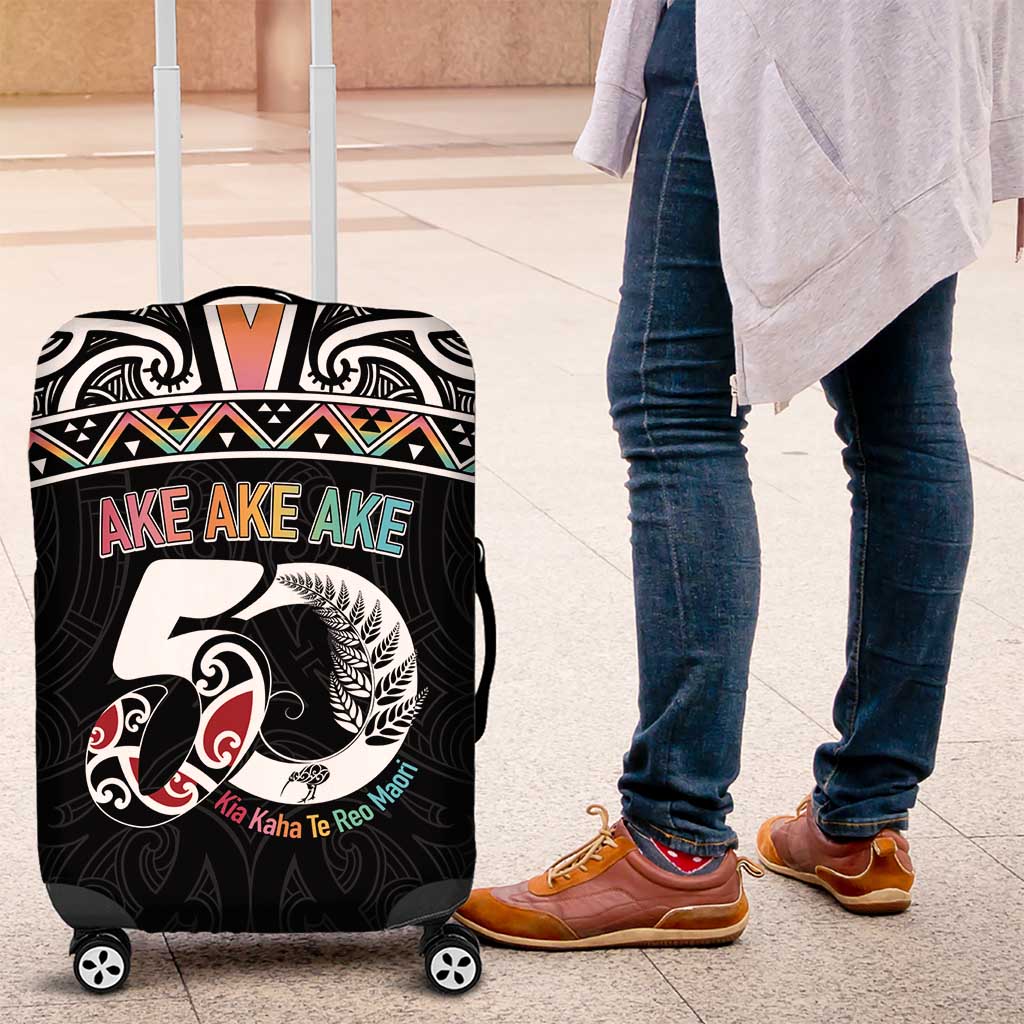50 Years Kia Kaha Te Reo Maori Luggage Cover Ake Ake Ake! - Polynesian Pride
