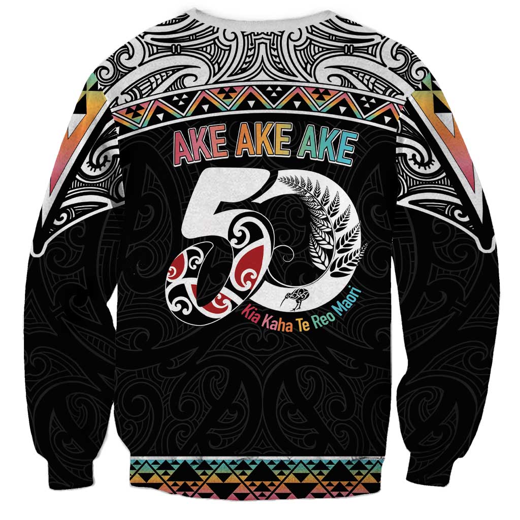 50 Years Kia Kaha Te Reo Maori Sweatshirt Ake Ake Ake! - Polynesian Pride