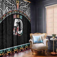 50 Years Kia Kaha Te Reo Maori Window Curtain Ake Ake Ake! - Polynesian Pride