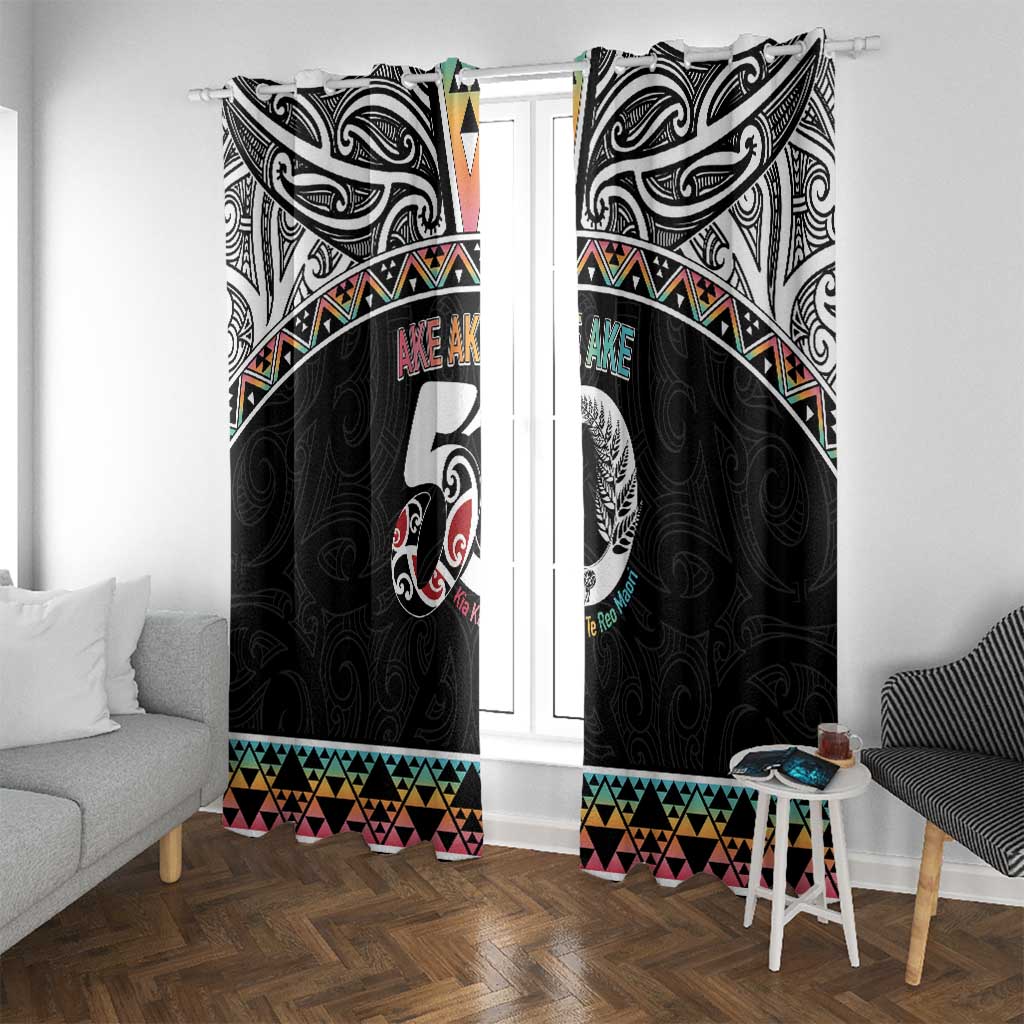 50 Years Kia Kaha Te Reo Maori Window Curtain Ake Ake Ake! - Polynesian Pride
