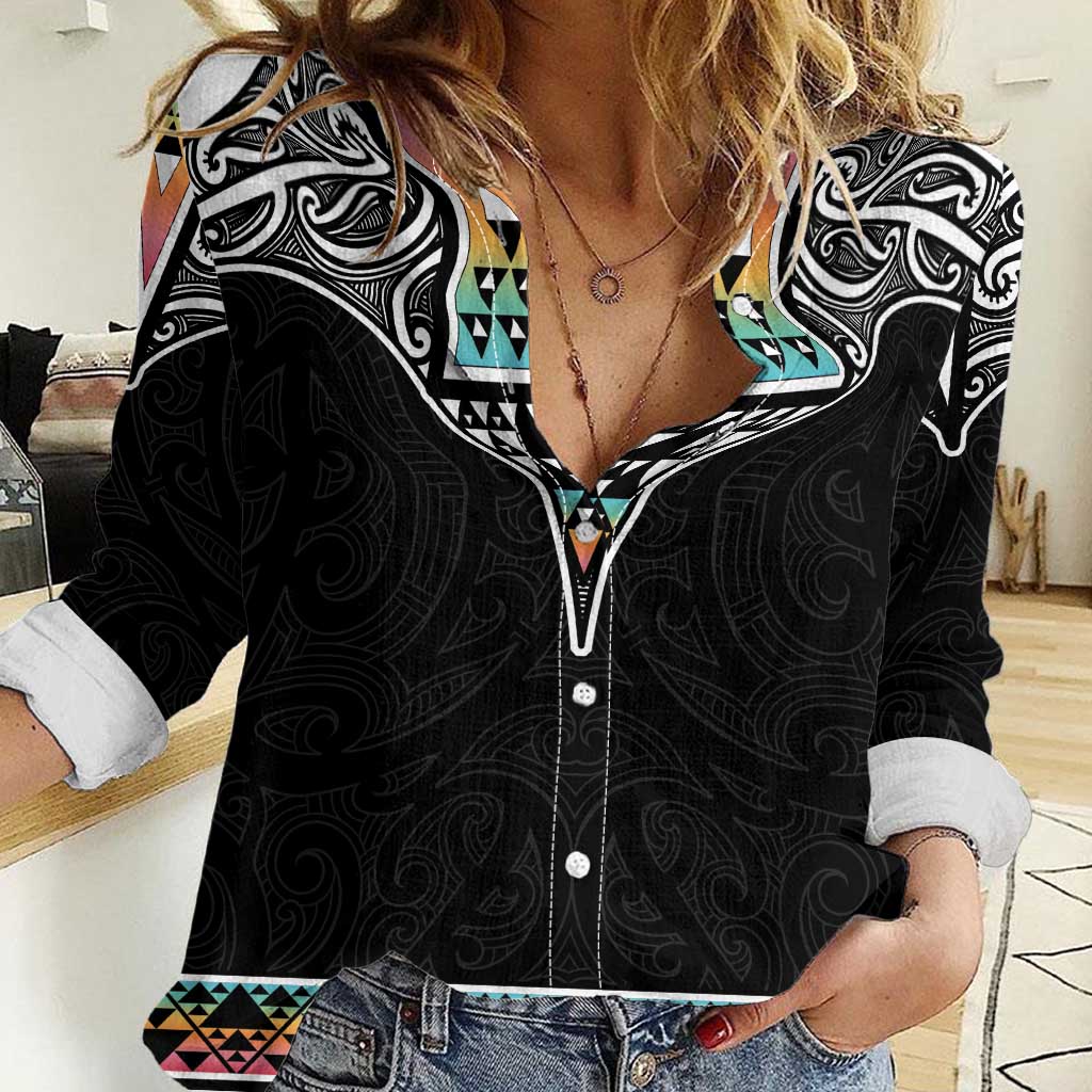 50 Years Kia Kaha Te Reo Maori Women Casual Shirt Ake Ake Ake! - Polynesian Pride