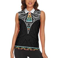 50 Years Kia Kaha Te Reo Maori Women Sleeveless Polo Shirt Ake Ake Ake! - Polynesian Pride