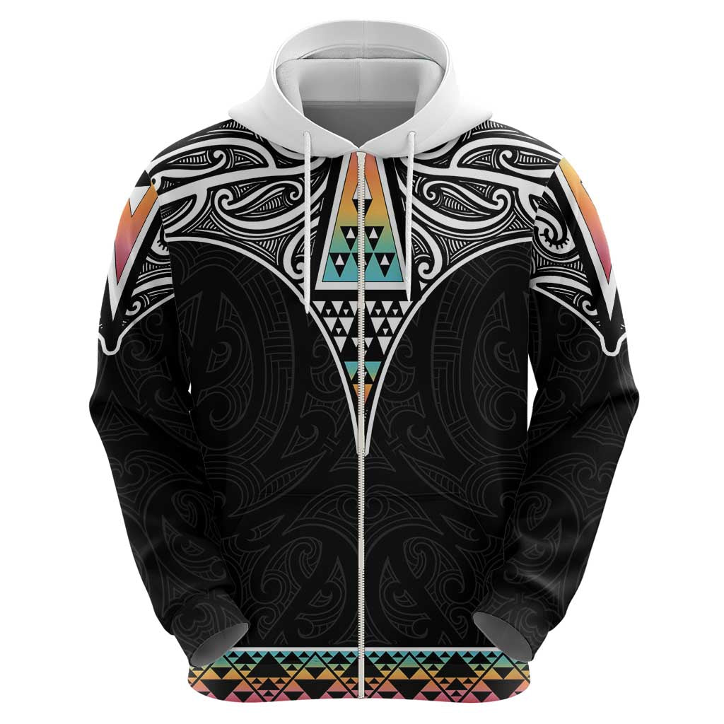 50 Years Kia Kaha Te Reo Maori Zip Hoodie Ake Ake Ake! - Polynesian Pride
