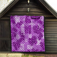 Hawaii Tapa Quilt Hibiscus Mix Hawaiian Quilt Patches - Violet LT7 - Polynesian Pride