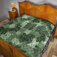 Hawaii Tapa Quilt Hibiscus Mix Hawaiian Quilt Patches - Sage Green LT7 - Polynesian Pride