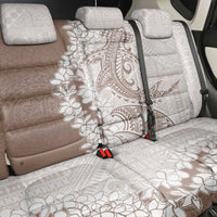 Polynesian Beige Plumeria Lei Back Car Seat Cover with Hammerhead Shark