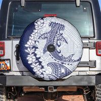 Polynesian Navy Blue Plumeria Lei Spare Tire Cover with Hammerhead Shark LT7 Navy Blue - Polynesian Pride