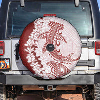 Polynesian Crimson Plumeria Lei Spare Tire Cover with Hammerhead Shark LT7 Red - Polynesian Pride