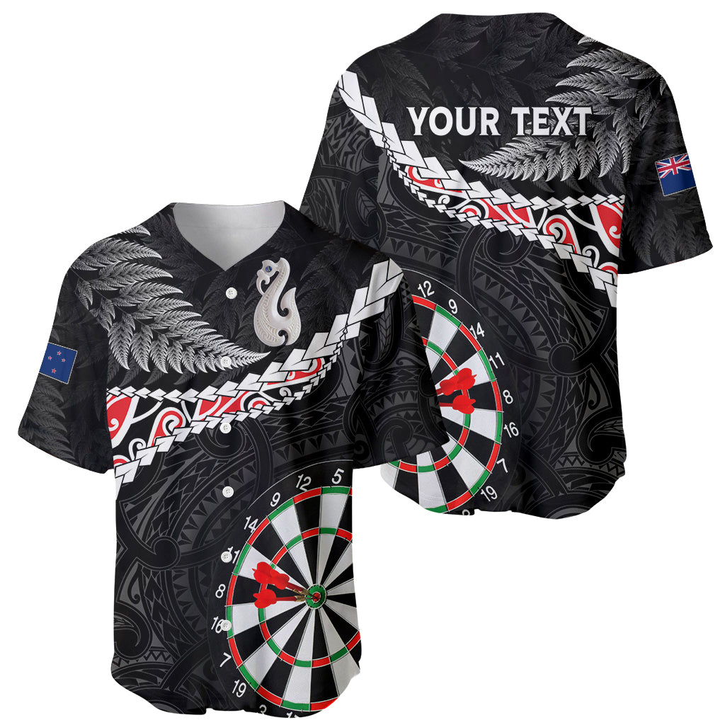 Personalised New Zealand Darts Baseball Jersey Maori Manaia LT7 - Polynesian Pride