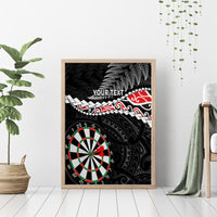 Personalised New Zealand Darts Canvas Wall Art Maori Manaia LT7 - Polynesian Pride