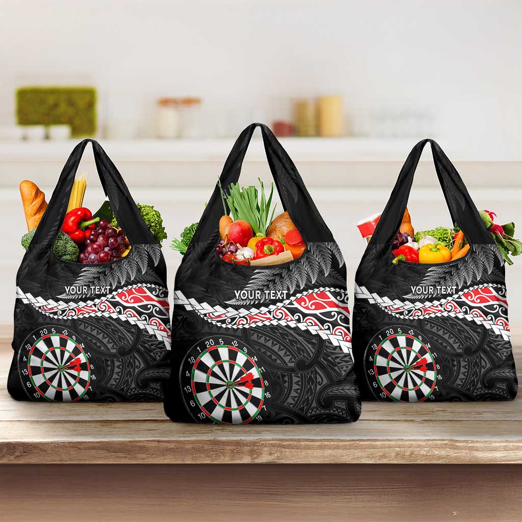 Personalised New Zealand Darts Grocery Bag Maori Manaia