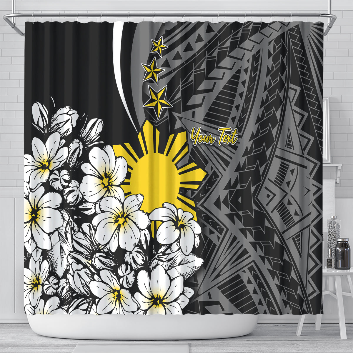 Philippines Sampaguita Personalised Shower Curtain Women's Day