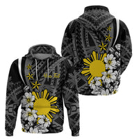 Philippines Sampaguita Personalised Zip Hoodie Women's Day LT7 - Polynesian Pride