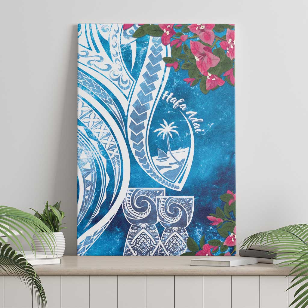 Hafa Adai Guam Canvas Wall Art Crystal Waves