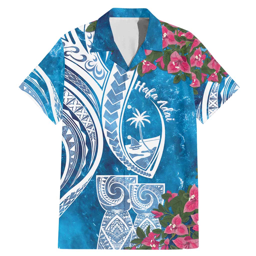 Hafa Adai Guam Family Matching Mermaid Dress and Hawaiian Shirt Crystal Waves