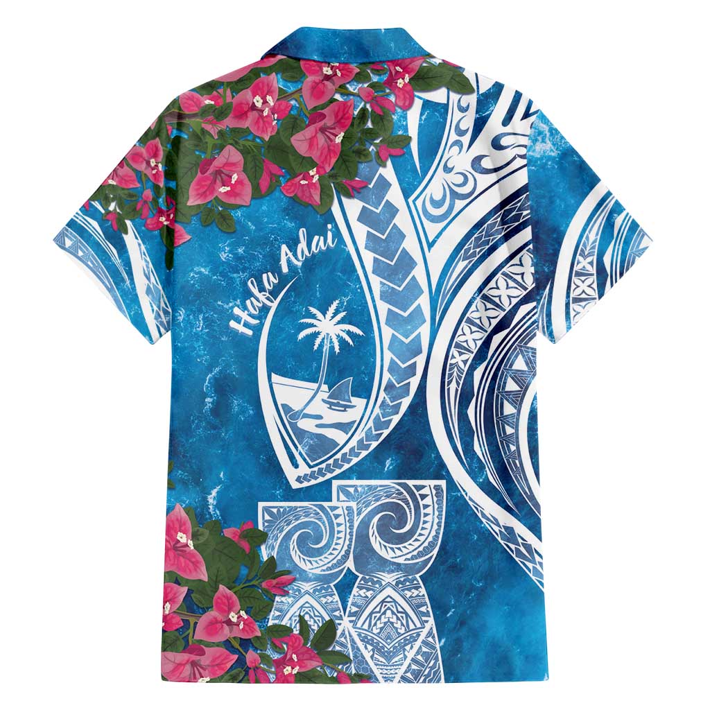 Hafa Adai Guam Family Matching Summer Maxi Dress and Hawaiian Shirt Crystal Waves