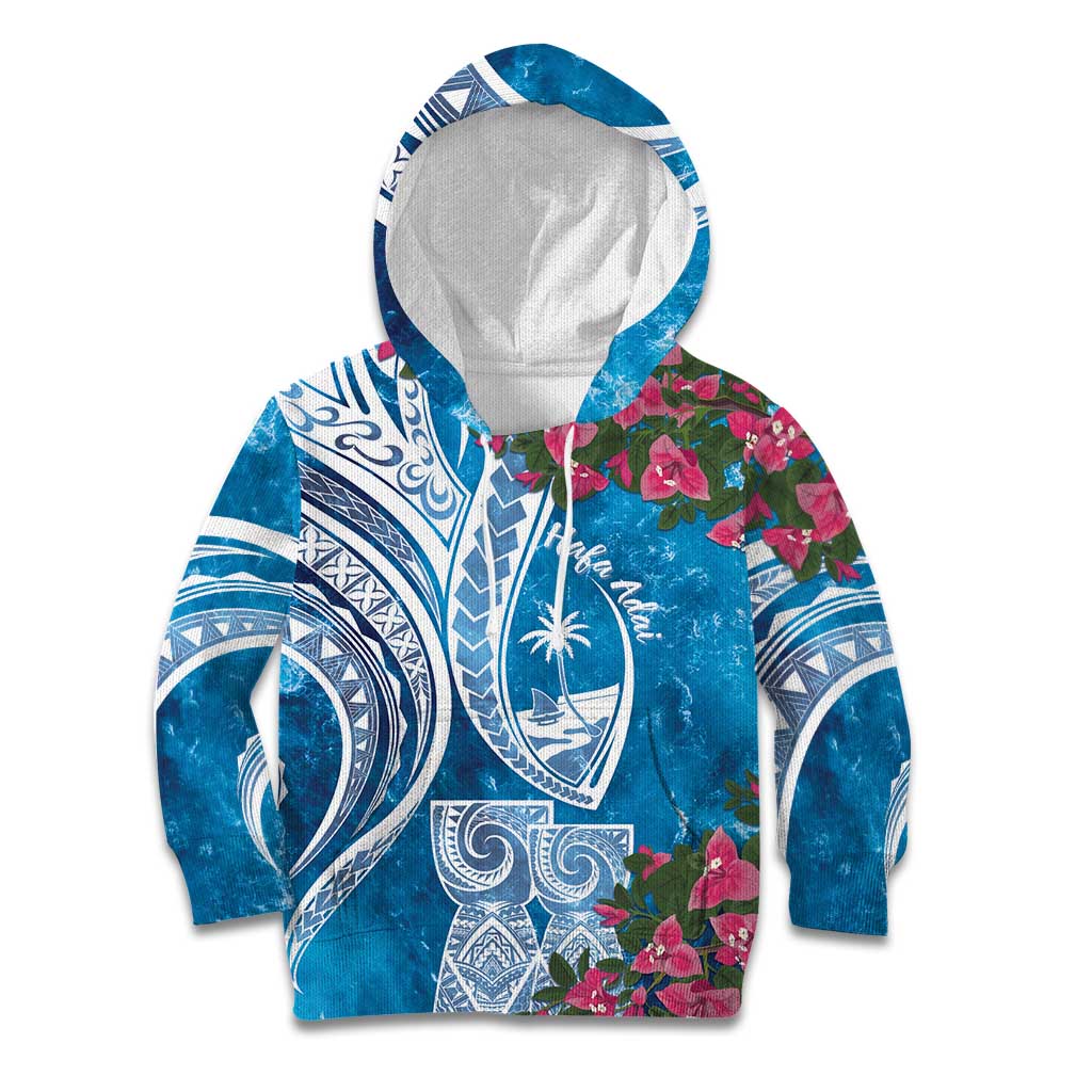 Hafa Adai Guam Kid Hoodie Crystal Waves