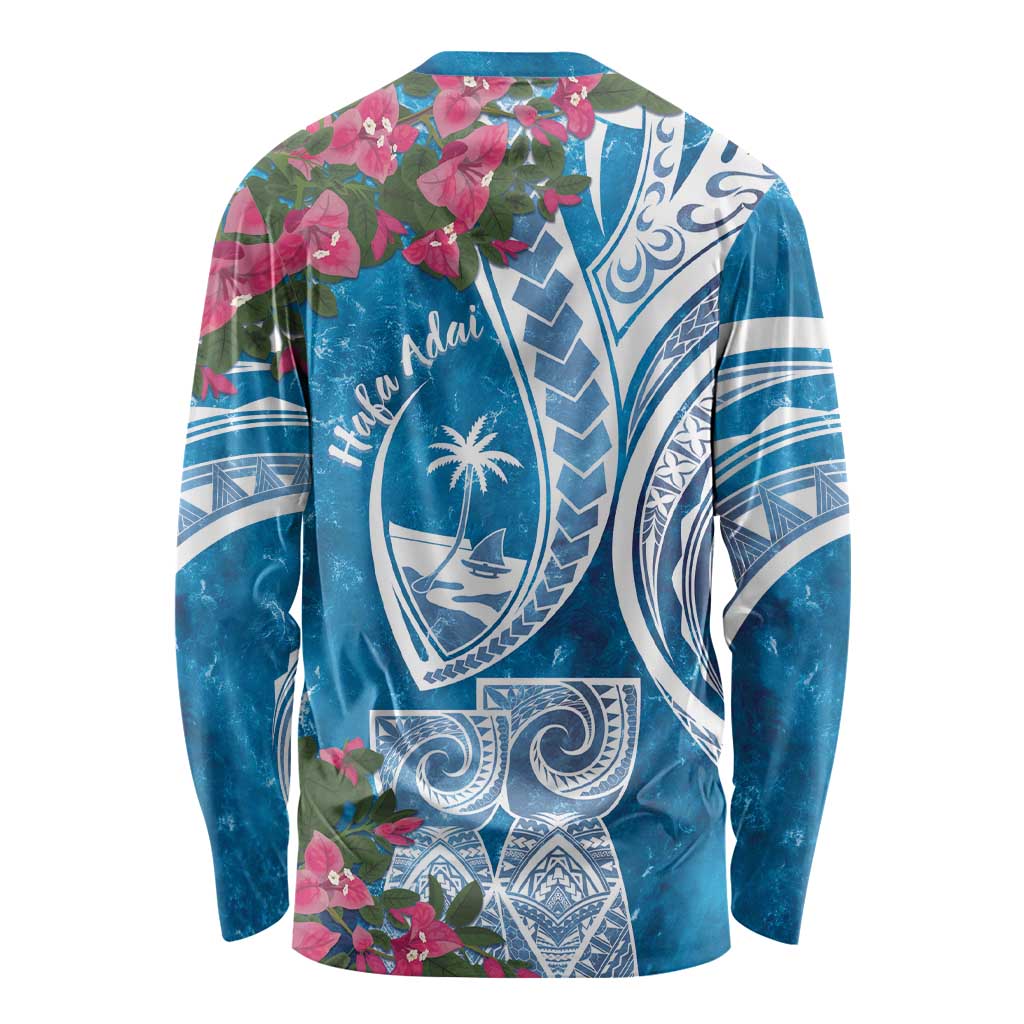 Hafa Adai Guam Long Sleeve Shirt Crystal Waves