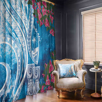 Hafa Adai Guam Window Curtain Crystal Waves