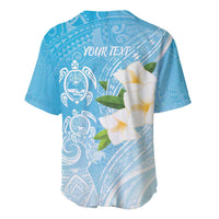 Personalized Guam Chamorro Baseball Jersey Turtles and Guasali Flowers