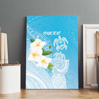 Personalized Guam Chamorro Canvas Wall Art Turtles and Guasali Flowers