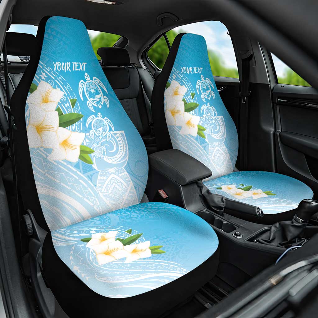Personalized Guam Chamorro Car Seat Cover Turtles and Guasali Flowers