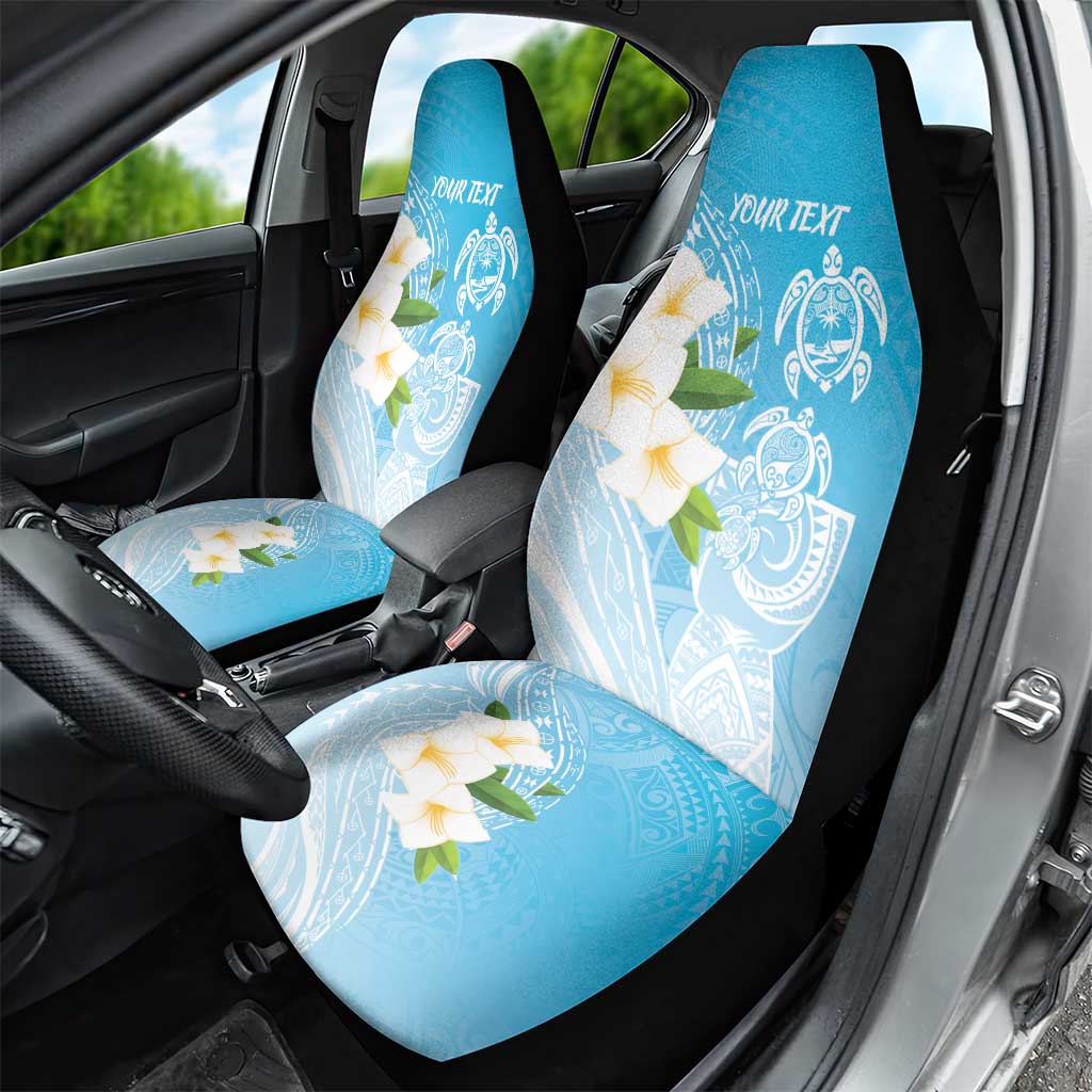 Personalized Guam Chamorro Car Seat Cover Turtles and Guasali Flowers
