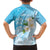 Personalized Guam Chamorro Family Matching Off Shoulder Maxi Dress and Hawaiian Shirt Turtles and Guasali Flowers