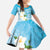 Personalized Guam Chamorro Family Matching Off Shoulder Maxi Dress and Hawaiian Shirt Turtles and Guasali Flowers
