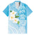 Personalized Guam Chamorro Family Matching Off Shoulder Maxi Dress and Hawaiian Shirt Turtles and Guasali Flowers
