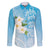 Personalized Guam Chamorro Family Matching Off Shoulder Maxi Dress and Hawaiian Shirt Turtles and Guasali Flowers