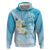 Personalized Guam Chamorro Hoodie Turtles and Guasali Flowers