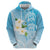 Personalized Guam Chamorro Hoodie Turtles and Guasali Flowers