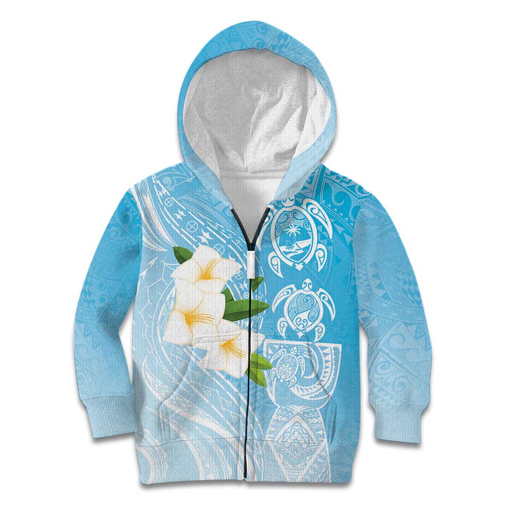 Personalized Guam Chamorro Kid Hoodie Turtles and Guasali Flowers