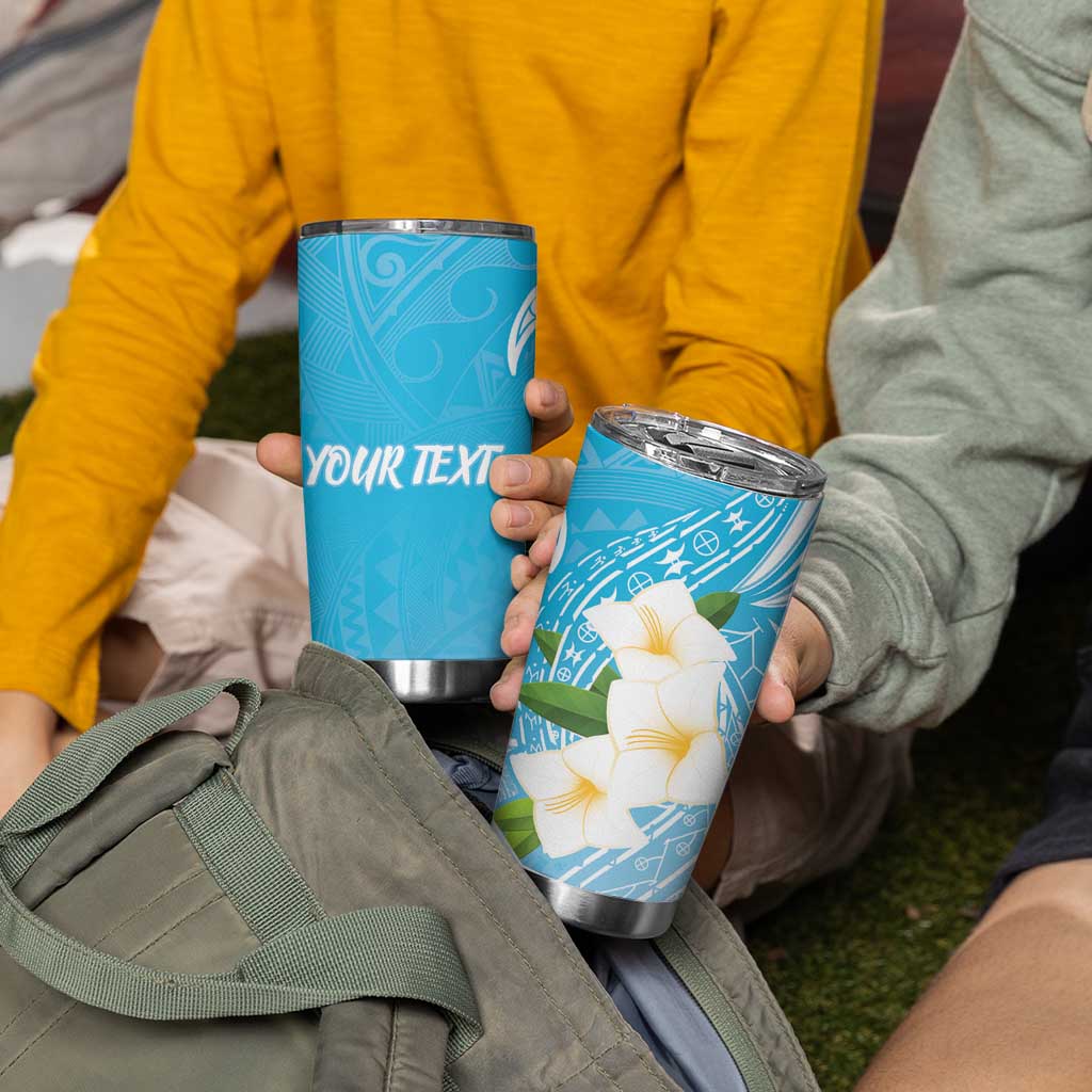 Personalized Guam Chamorro Tumbler Cup Turtles and Guasali Flowers