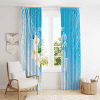 Personalized Guam Chamorro Window Curtain Turtles and Guasali Flowers