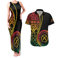 Proudly Ni-Van Sandroing Inspired Classic Style Couples Matching Tank Maxi Dress and Hawaiian Shirt
