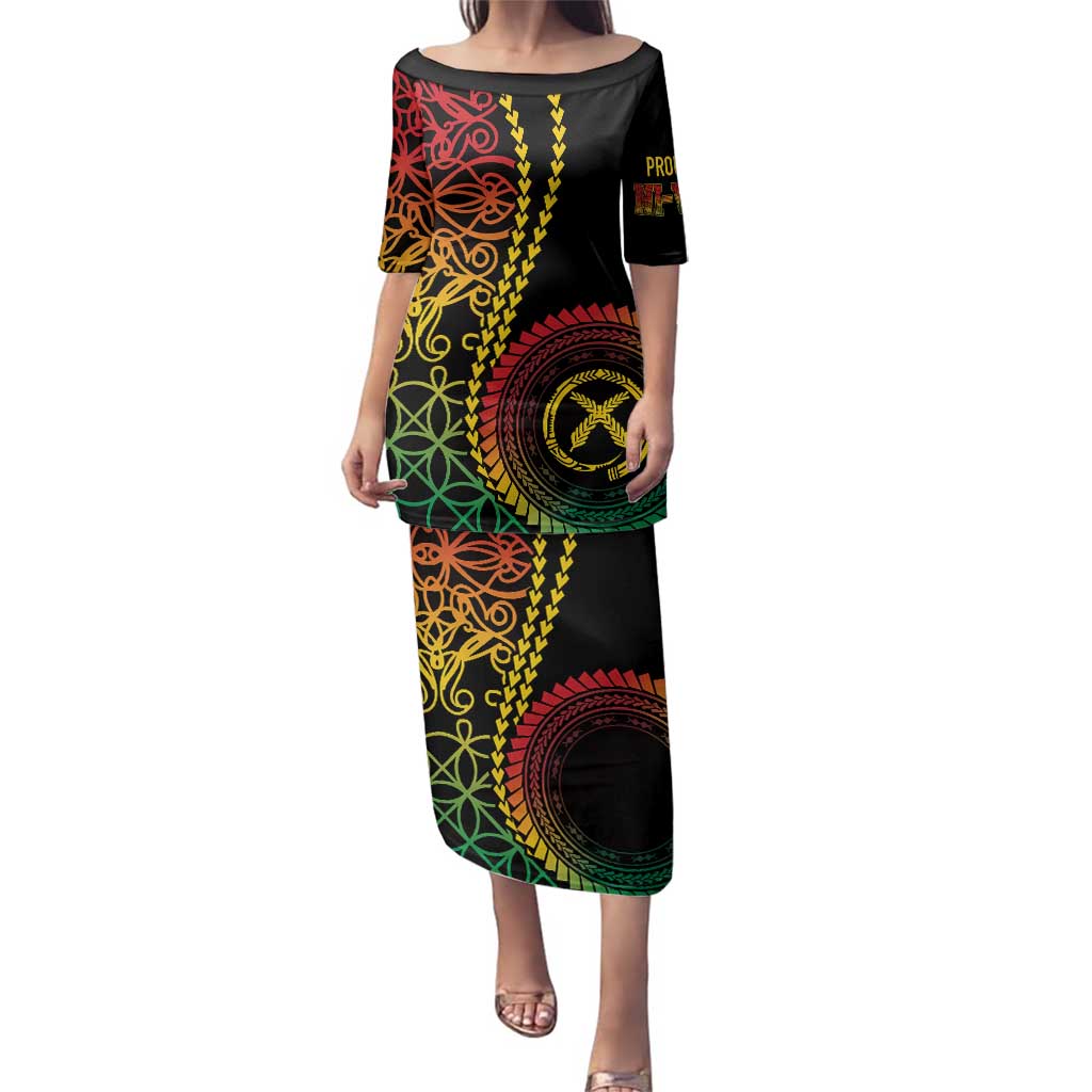 Proudly Ni-Van Sandroing Inspired Classic Style Family Matching Puletasi and Hawaiian Shirt