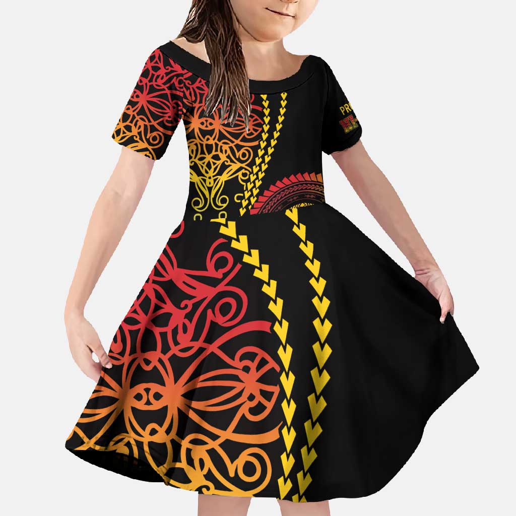 Proudly Ni-Van Sandroing Inspired Classic Style Family Matching Short Sleeve Bodycon Dress and Hawaiian Shirt