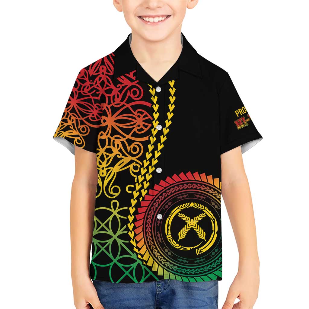 Proudly Ni-Van Sandroing Inspired Classic Style Family Matching Short Sleeve Bodycon Dress and Hawaiian Shirt