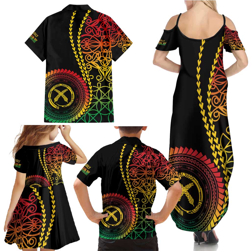 Proudly Ni-Van Sandroing Inspired Classic Style Family Matching Summer Maxi Dress and Hawaiian Shirt