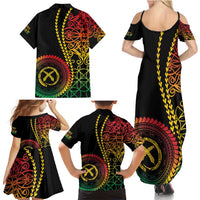 Proudly Ni-Van Sandroing Inspired Classic Style Family Matching Summer Maxi Dress and Hawaiian Shirt