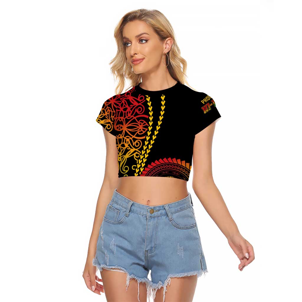 Proudly Ni-Van Sandroing Inspired Classic Style Raglan Cropped T Shirt