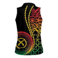 Proudly Ni-Van Sandroing Inspired Classic Style Women Sleeveless Polo Shirt LT7 - Polynesian Pride