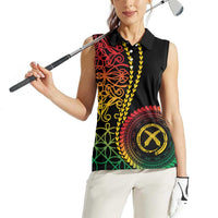 Proudly Ni-Van Sandroing Inspired Classic Style Women Sleeveless Polo Shirt LT7 - Polynesian Pride