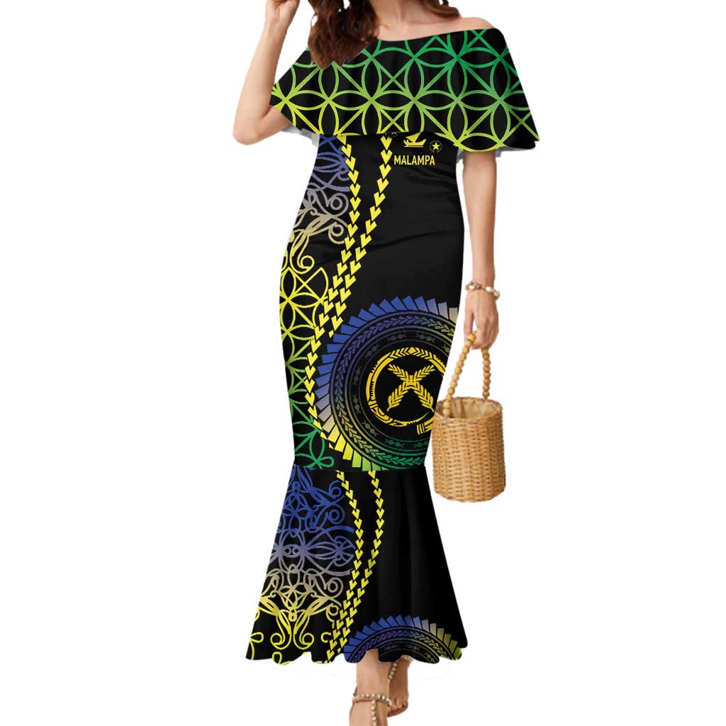 Proudly Ni-Van Sandroing Inspired Mermaid Dress Malampa Classic Style LT7 Women Colorful - Polynesian Pride