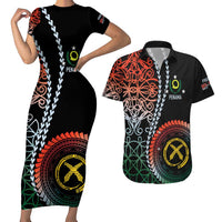 Proudly Ni-Van Sandroing Inspired Couples Matching Short Sleeve Bodycon Dress and Hawaiian Shirt Penama Classic Style