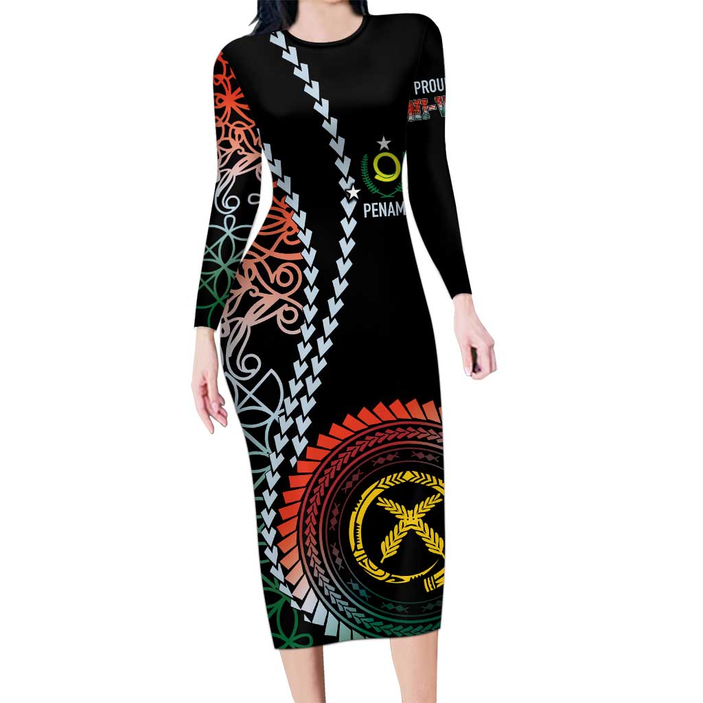Proudly Ni-Van Sandroing Inspired Family Matching Long Sleeve Bodycon Dress and Hawaiian Shirt Penama Classic Style