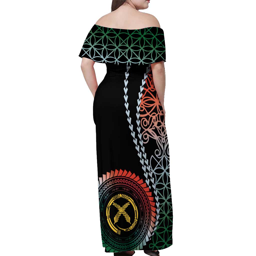 Proudly Ni-Van Sandroing Inspired Off Shoulder Maxi Dress Penama Classic Style